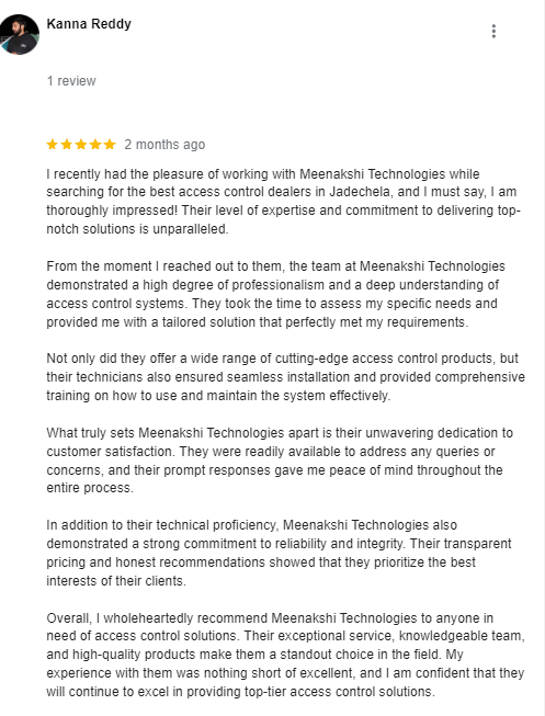 Meenakshi technologies Reviews Kanna Reddy
